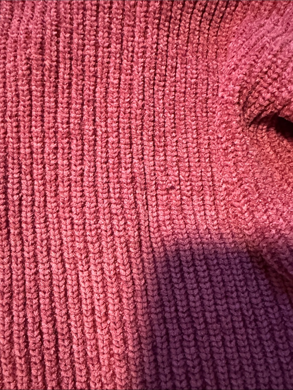 Cat & Jack Girls' Ribbed Crewneck Sweater in Raspberry - Picture 3 of 7
